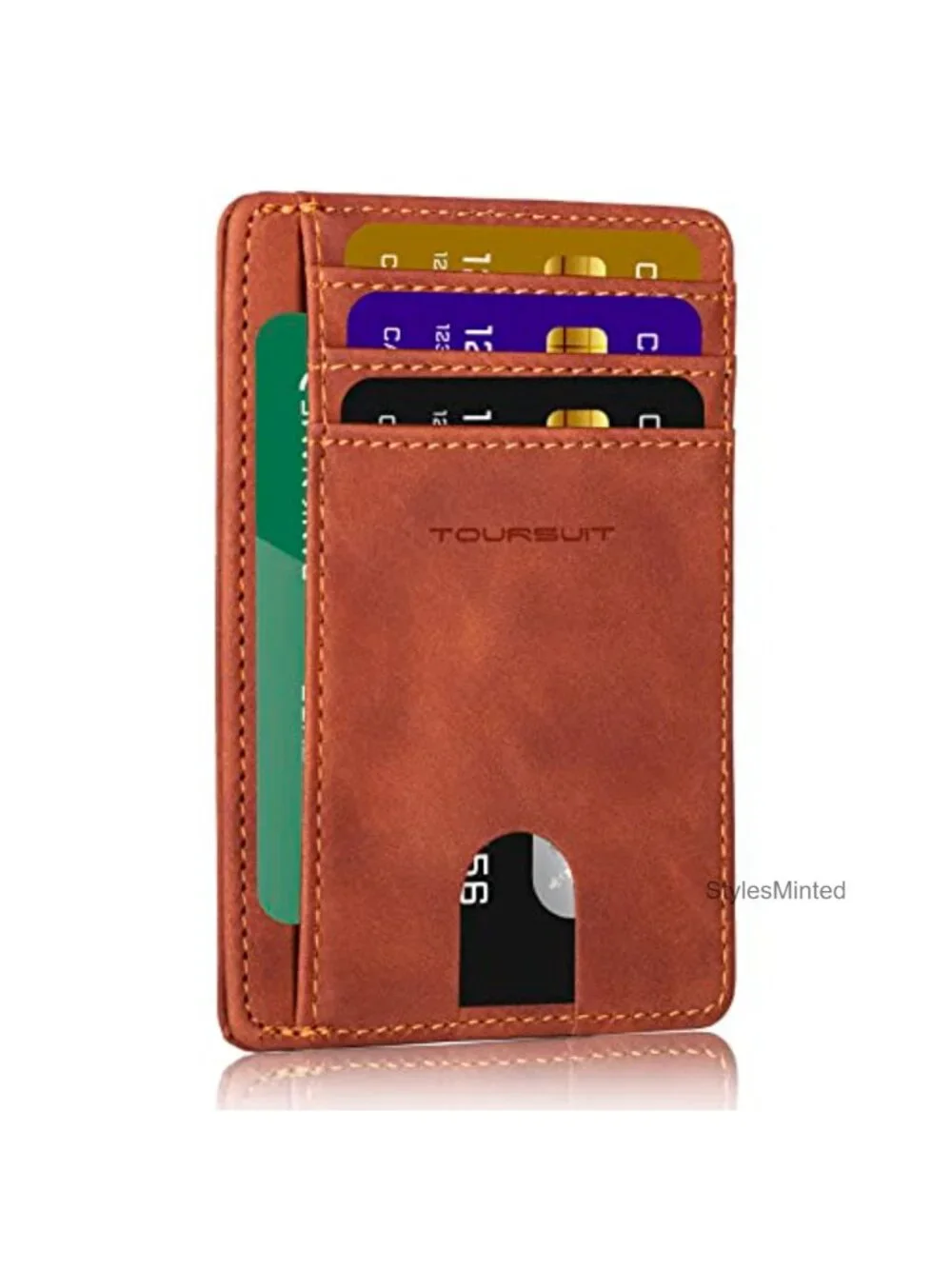 RFID Blocking Minimalist Slim Front Pocket Wallet for Men Women